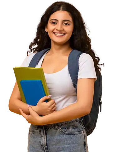 Female student applying for an education loan