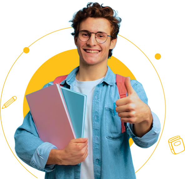Student with books